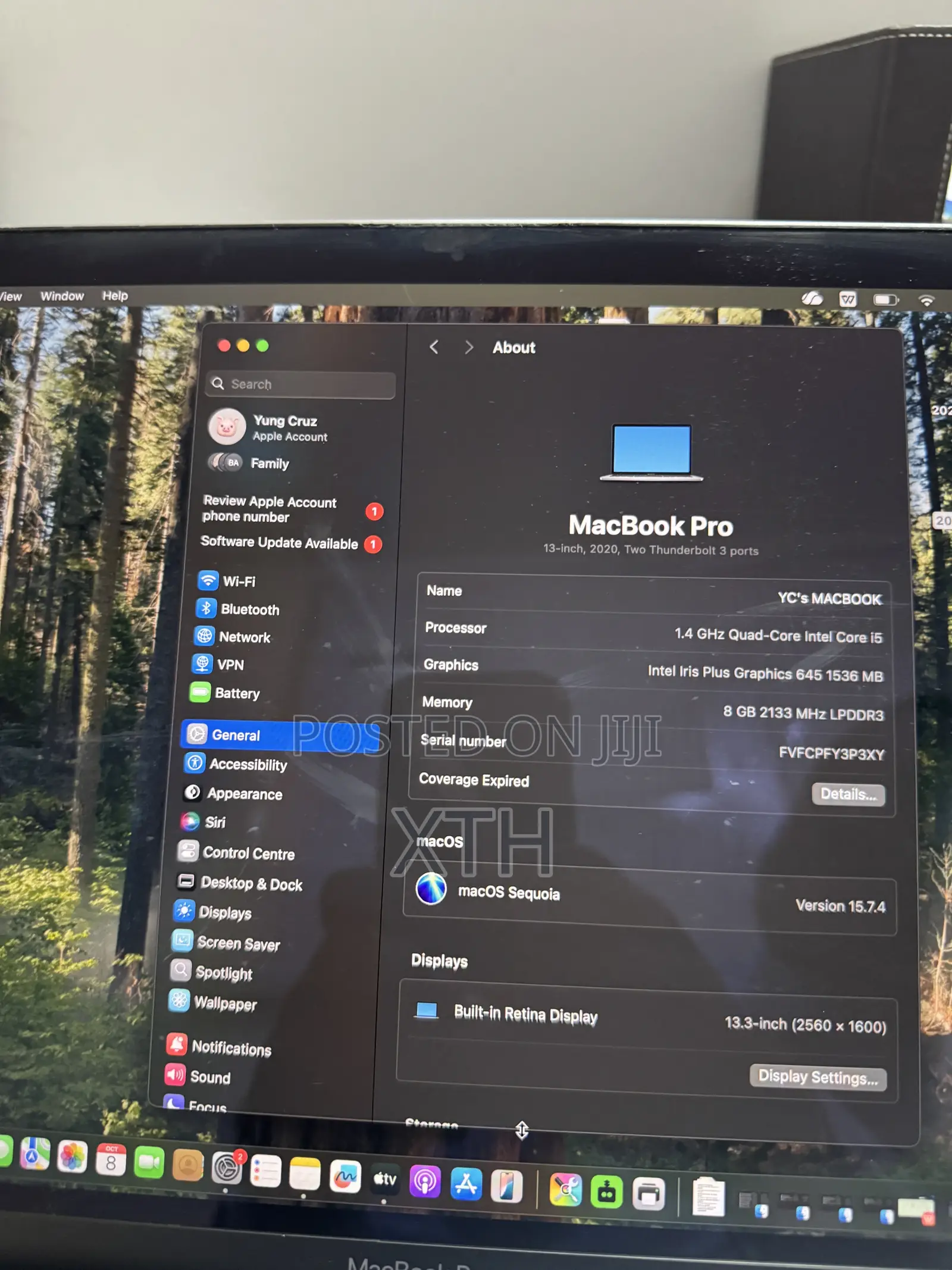 Laptop Apple MacBook Pro 2020 8GB Intel Core i5 SSD 256GB
