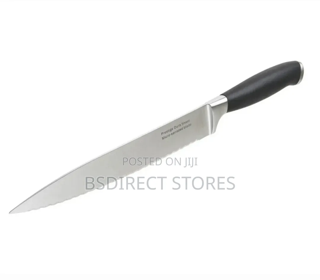 Prestige Dura Sharp Slicer Knife 8'' With Soft Touch Non- Slip Handles