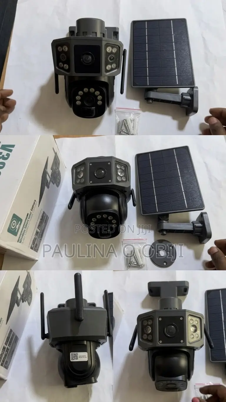 V380 Wireless Smart Solar Bullet-Dome, Security Camera