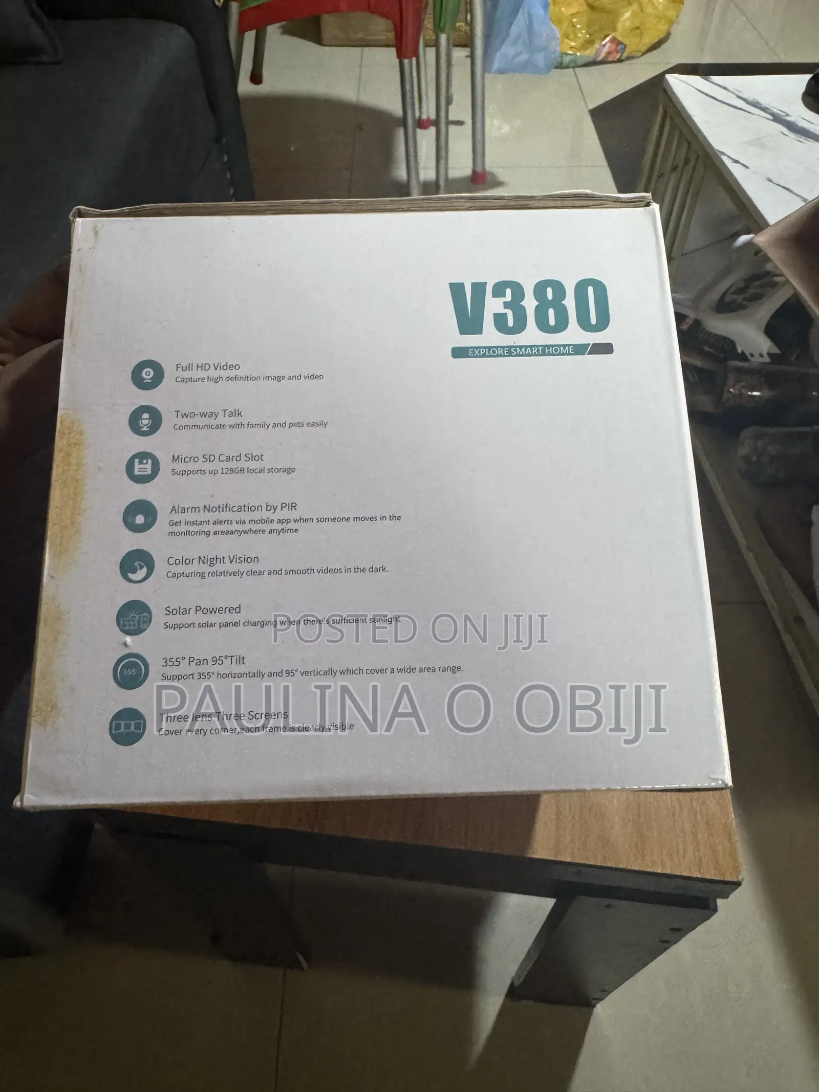 V380 Wireless Smart Solar Bullet-Dome, Security Camera