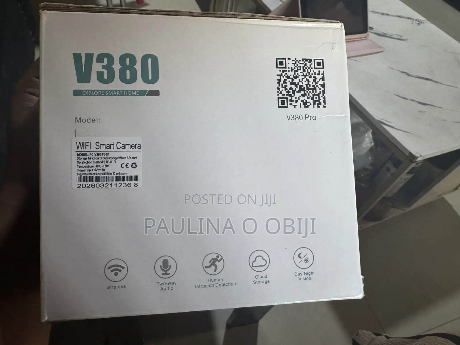 V380 Wireless Smart Solar Bullet-Dome, Security Camera