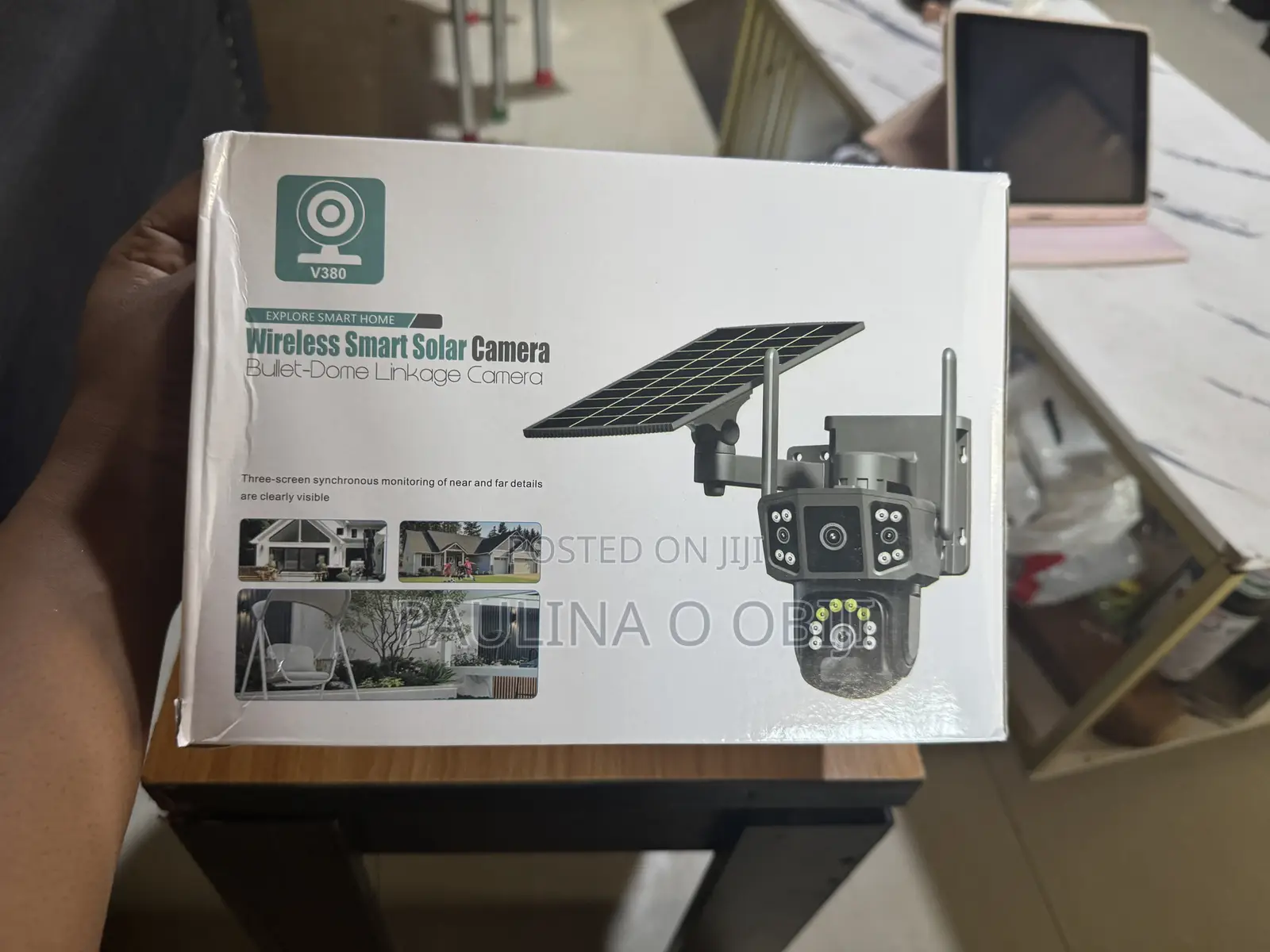V380 Wireless Smart Solar Bullet-Dome, Security Camera