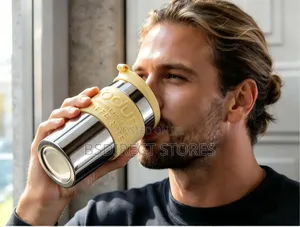 Bodum PASTEL YELLOW Screw Lid Vacuum Travel Mug, 350ML