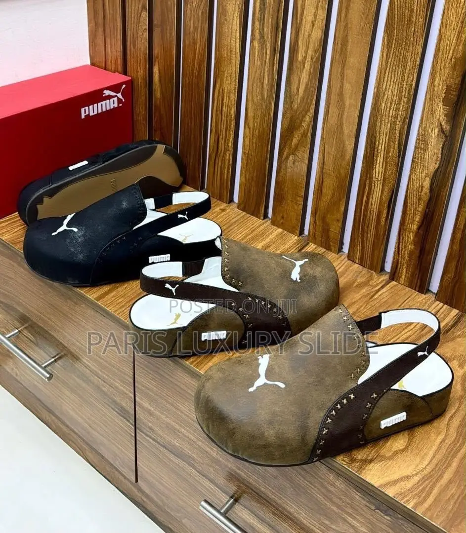 Puma Suede Chunky Clog Mules - Slingback Designer Crogs - Boxed