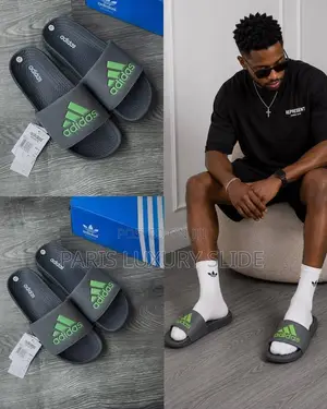 Adidas Adilette Slides - Originals Trefoil Logo - 6 Colors Mix - Boxed