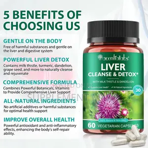 Liver Cleanse & Detox With Milk Thistle & Dandelion X 60 Capsules