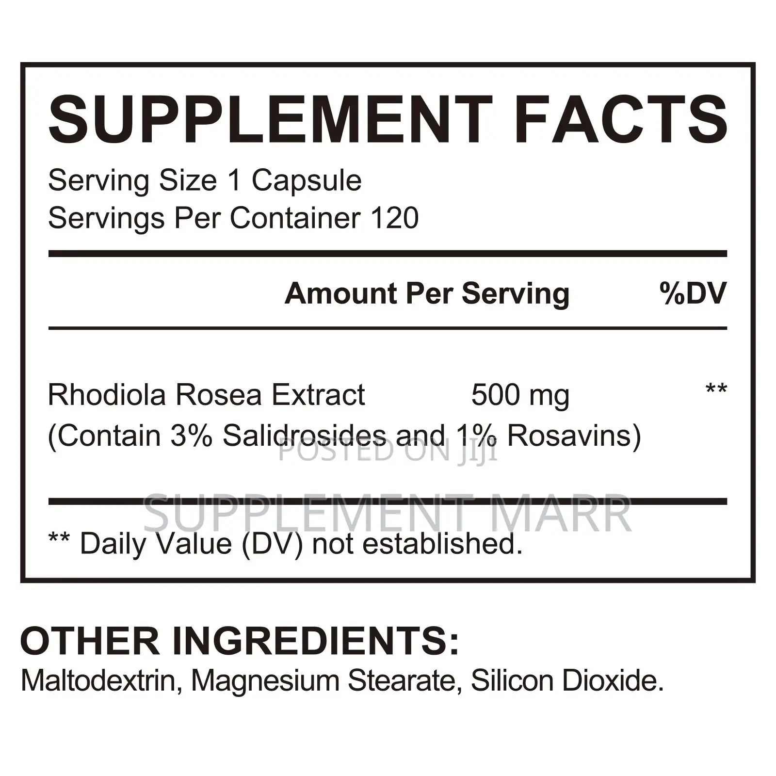 Rhodiola Rosea Bioavailable Formula X 120 Capsules
