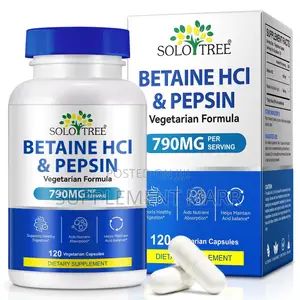 Betaine HCI & Pepsin Capsules – Vegetarian Formula – 790MG PER SERVING