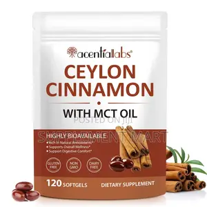 Ceylon Cinnamon Capsules With MCT Oil Highly Bioavailable X 120