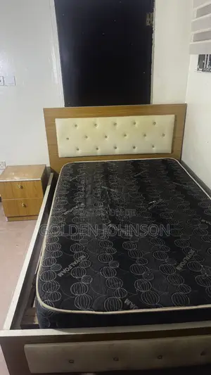 Bedframe, Mattress and Bedside Drawer