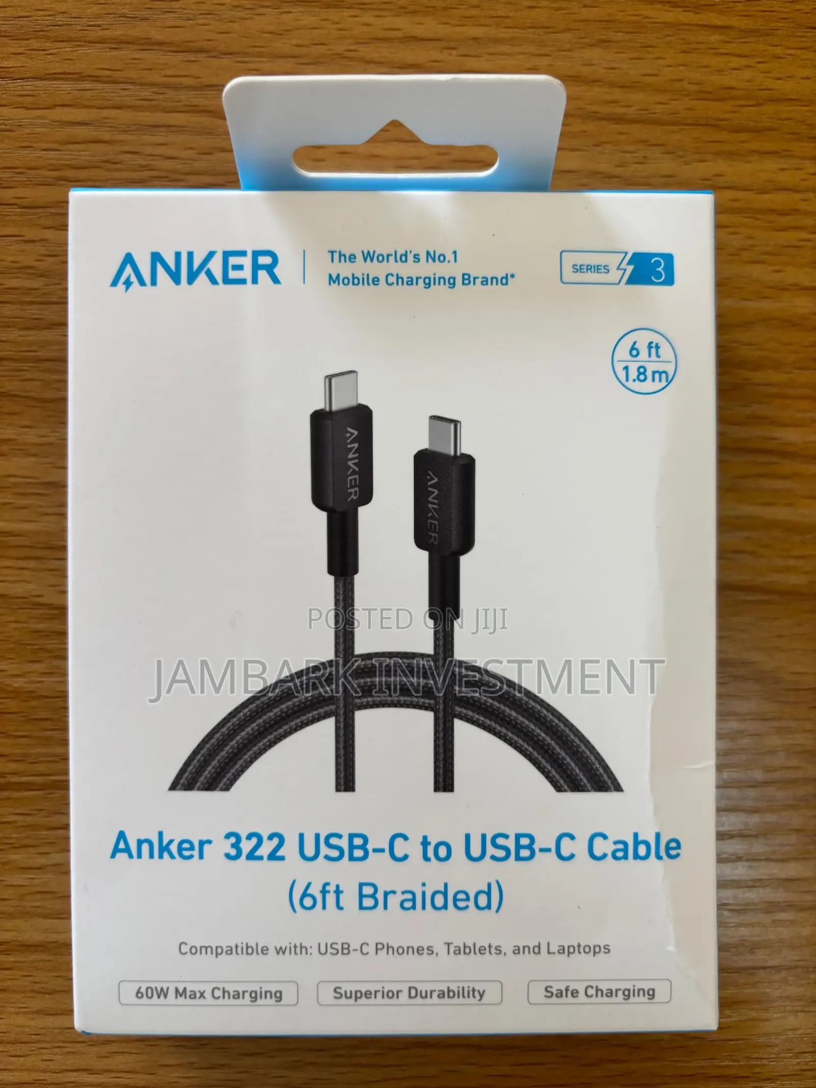 Anker 322 USB-C to USB-C Cable 6ft