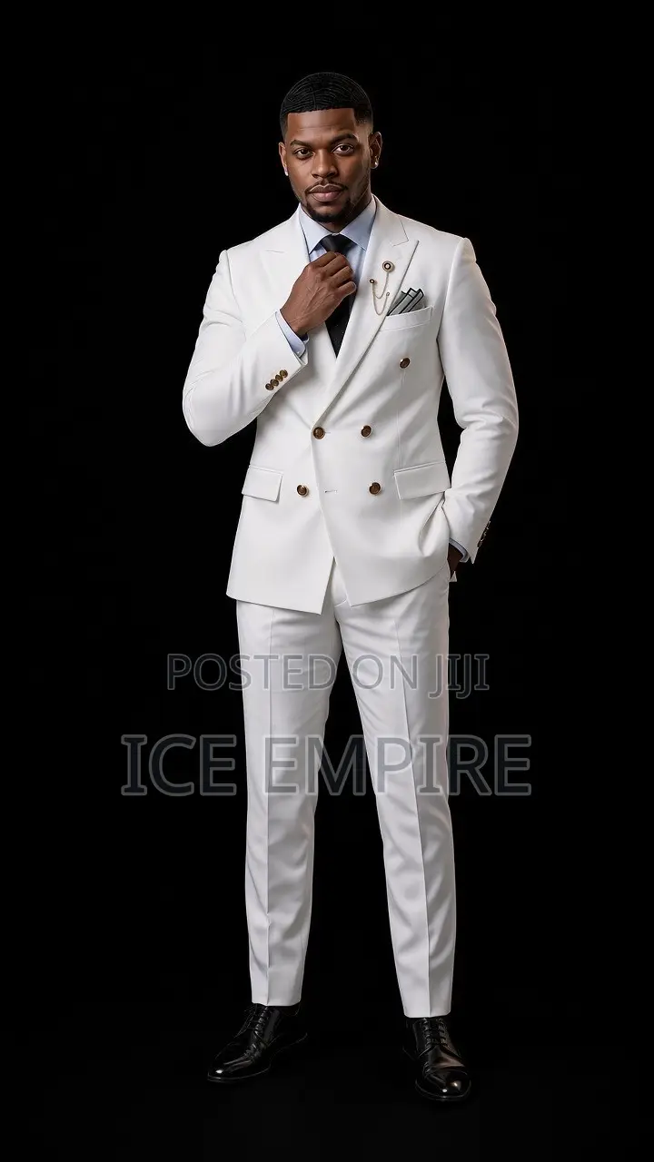White Double Breasted Suit