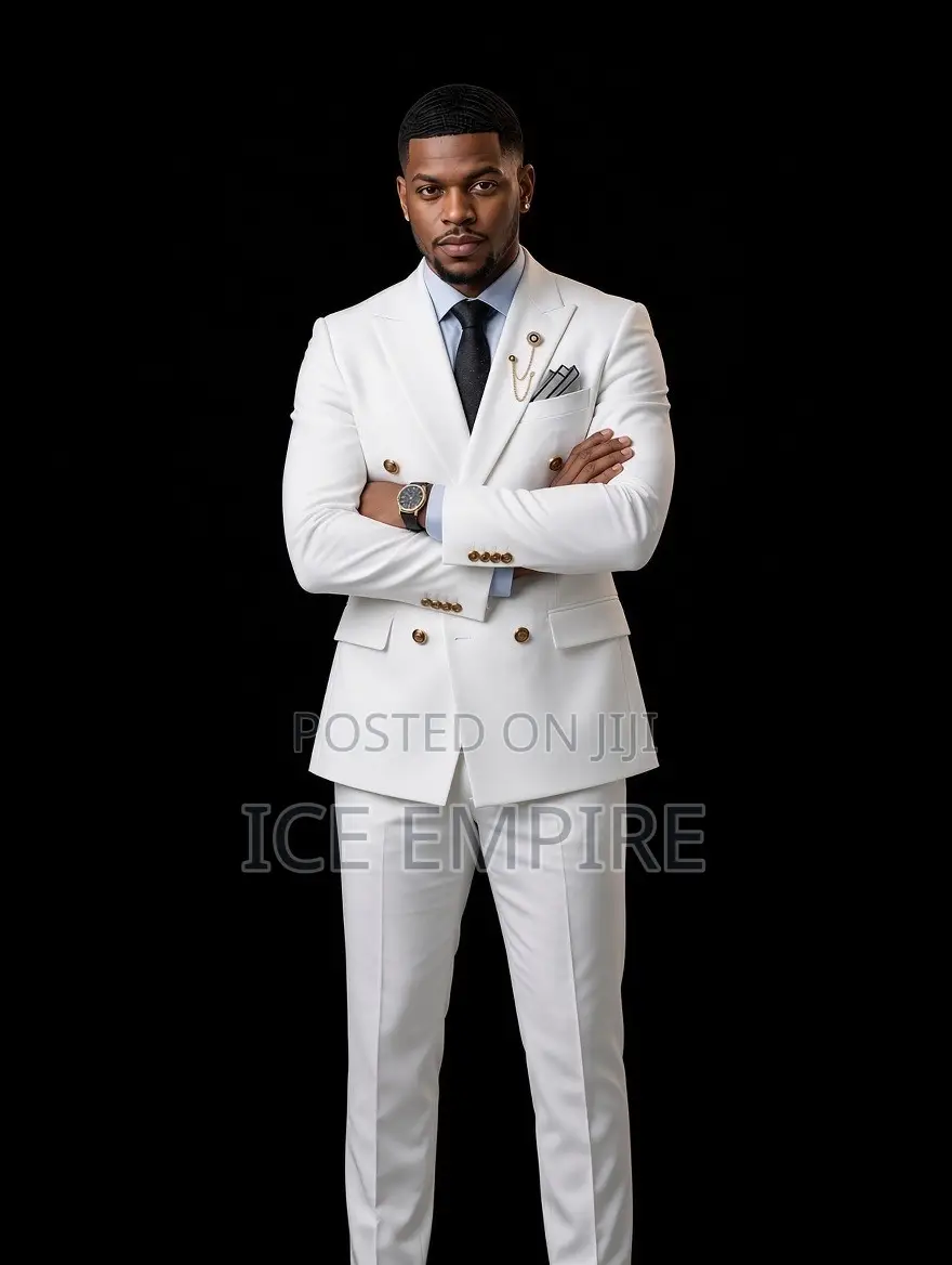 White Double Breasted Suit