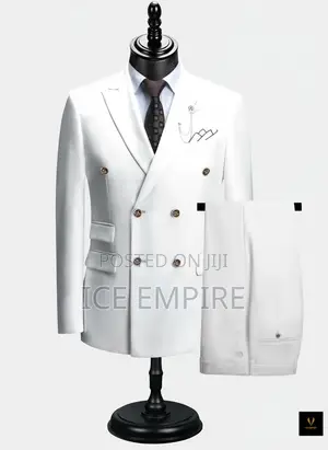 White Double Breasted Suit