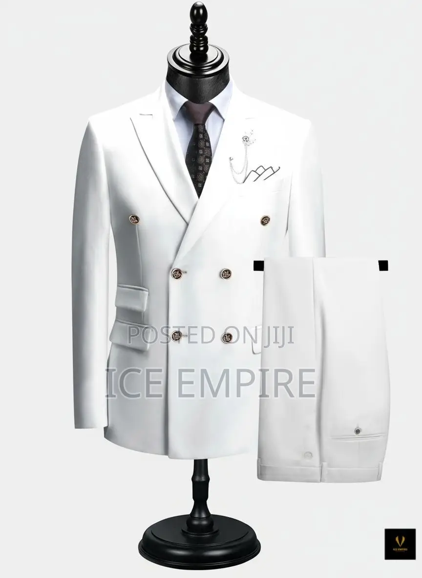 White Double Breasted Suit