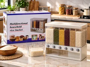 Multifunctional Grain Dispener With Transparent Storage Compartments