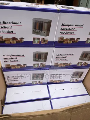 Multifunctional Grain Dispener With Transparent Storage Compartments