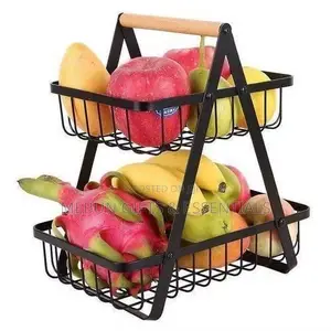 2 Tier Kitchen Fruit and Vegetable Layer Basket - Rack