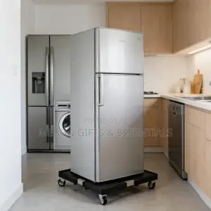 Adjustable Refrigerator and Washing Machine Base Stand With Wheels