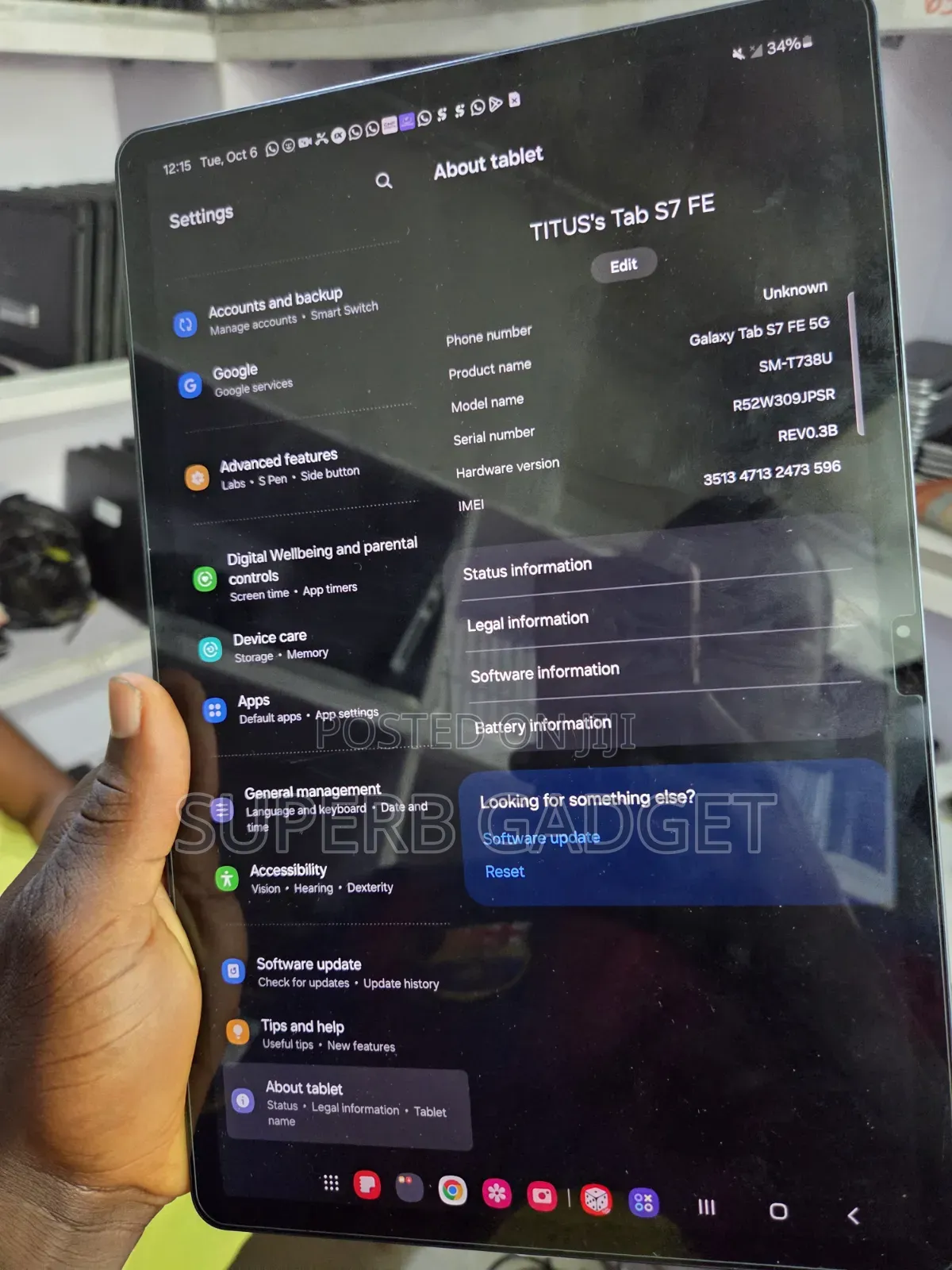 Samsung Galaxy Tab S7 FE 64 GB Blue