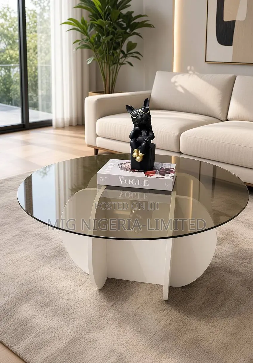 Glass and Wooden Centre Table