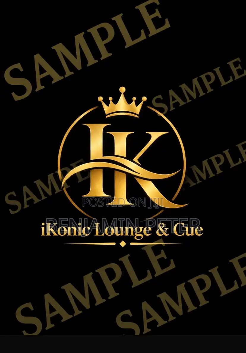 LUXURY Gold 3D Logo for Lounge, Bar, Hotel & Business | Same Day