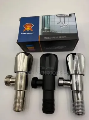 Stainless Steel Angle Valve Silver and Chrome