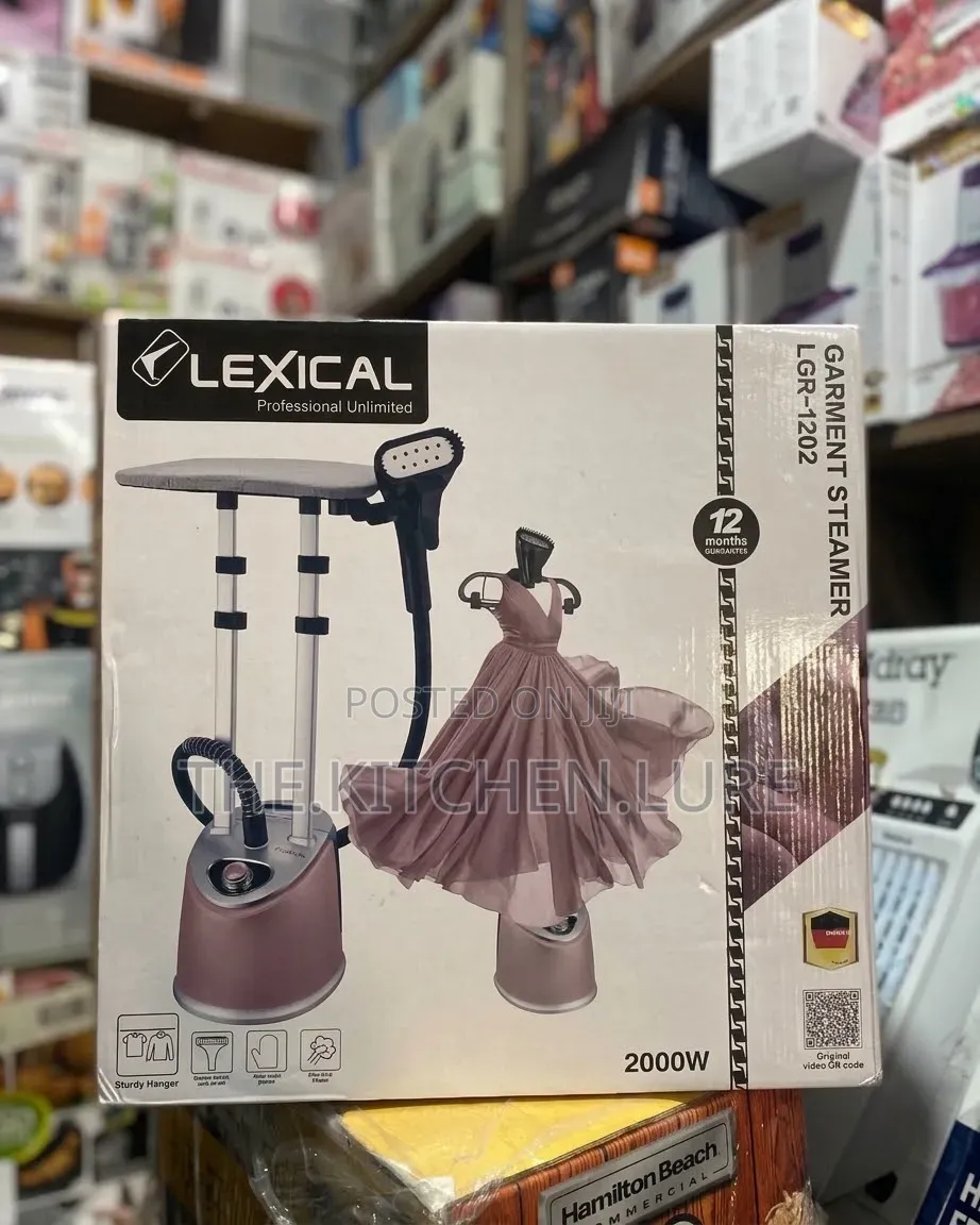Lexical Standing Garment Steamer With Built-in Ironing Board