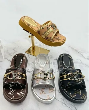 Female Low Wedge Slippers Shoes