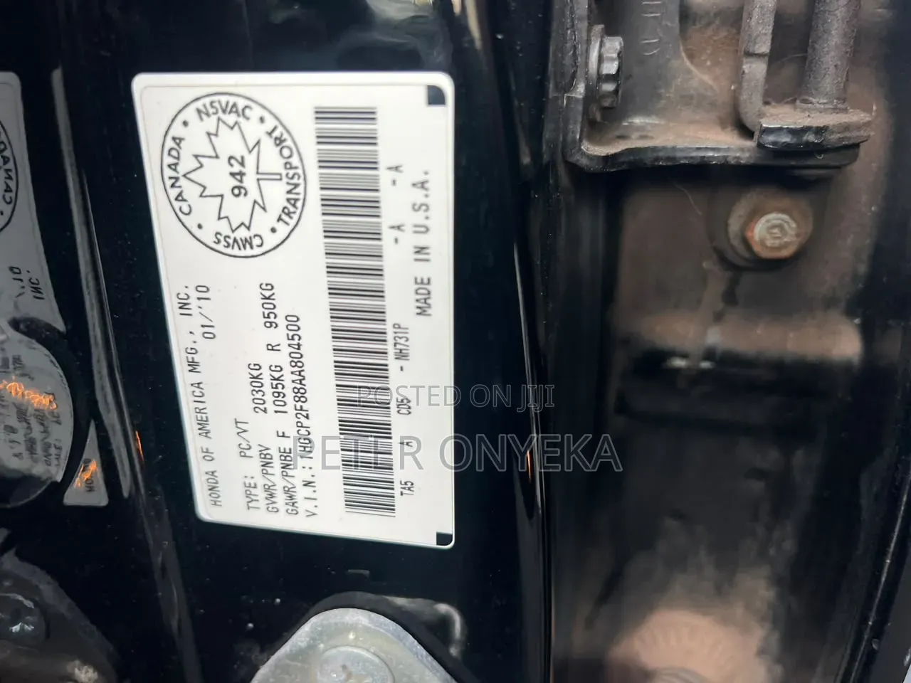 Honda Accord 2010 Black