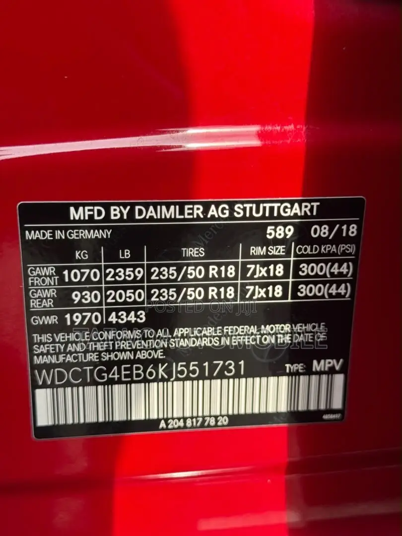 Mercedes-Benz GLA 250 2019 Red