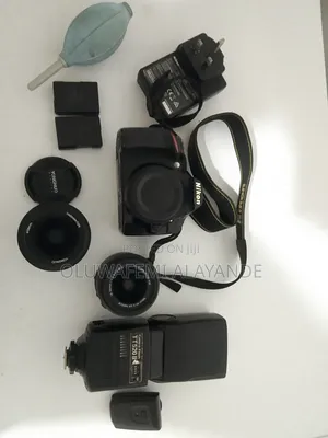 Nikon D3200 With External Flash, Trigger, Extra Battery, Charger, Lens