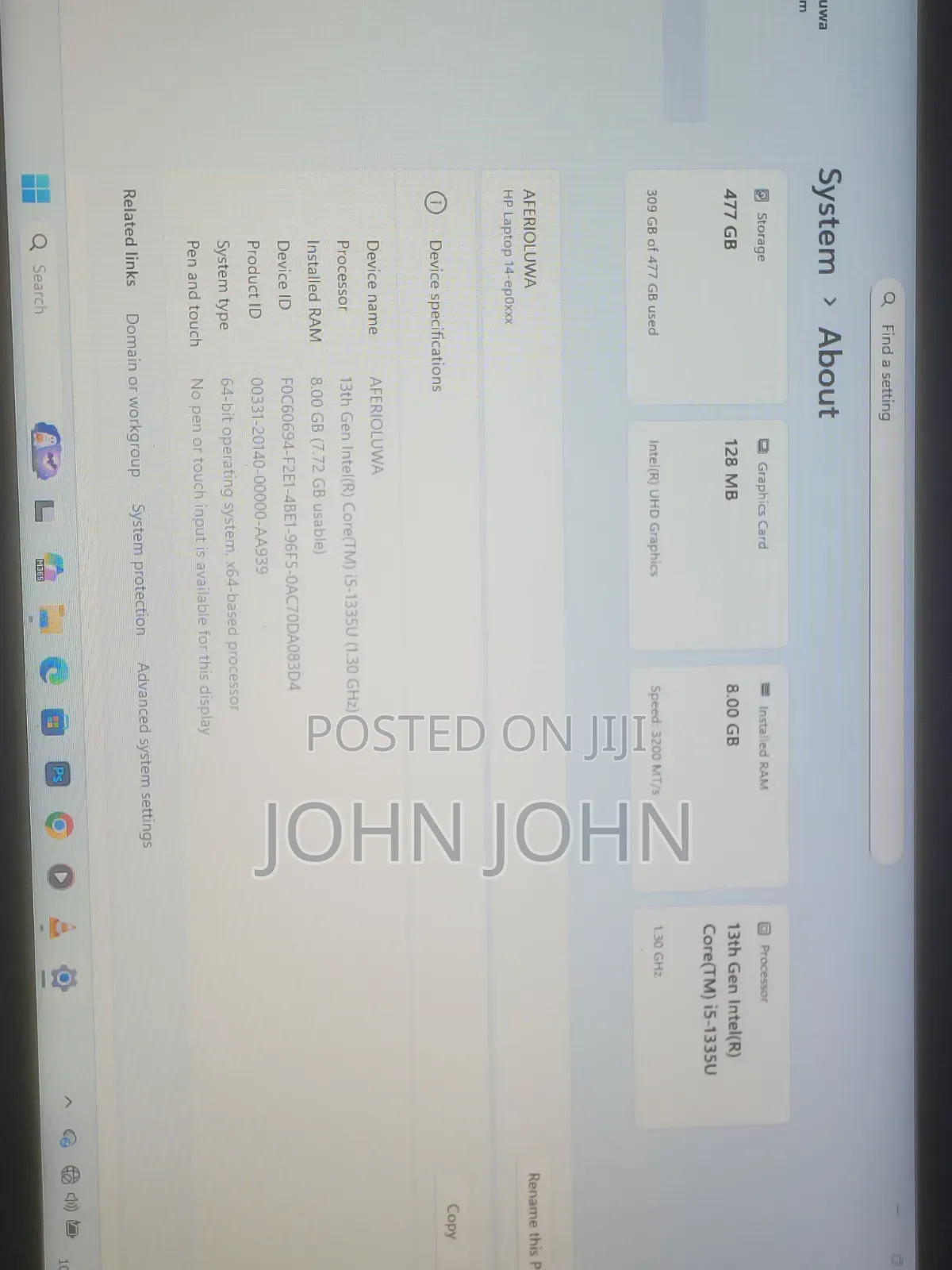 Laptop HP 14S 8GB Intel Core i5 SSD 512GB