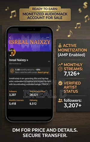 Monetized Audiomack Account for Sale – 3.2K Followers + Earnings Proof