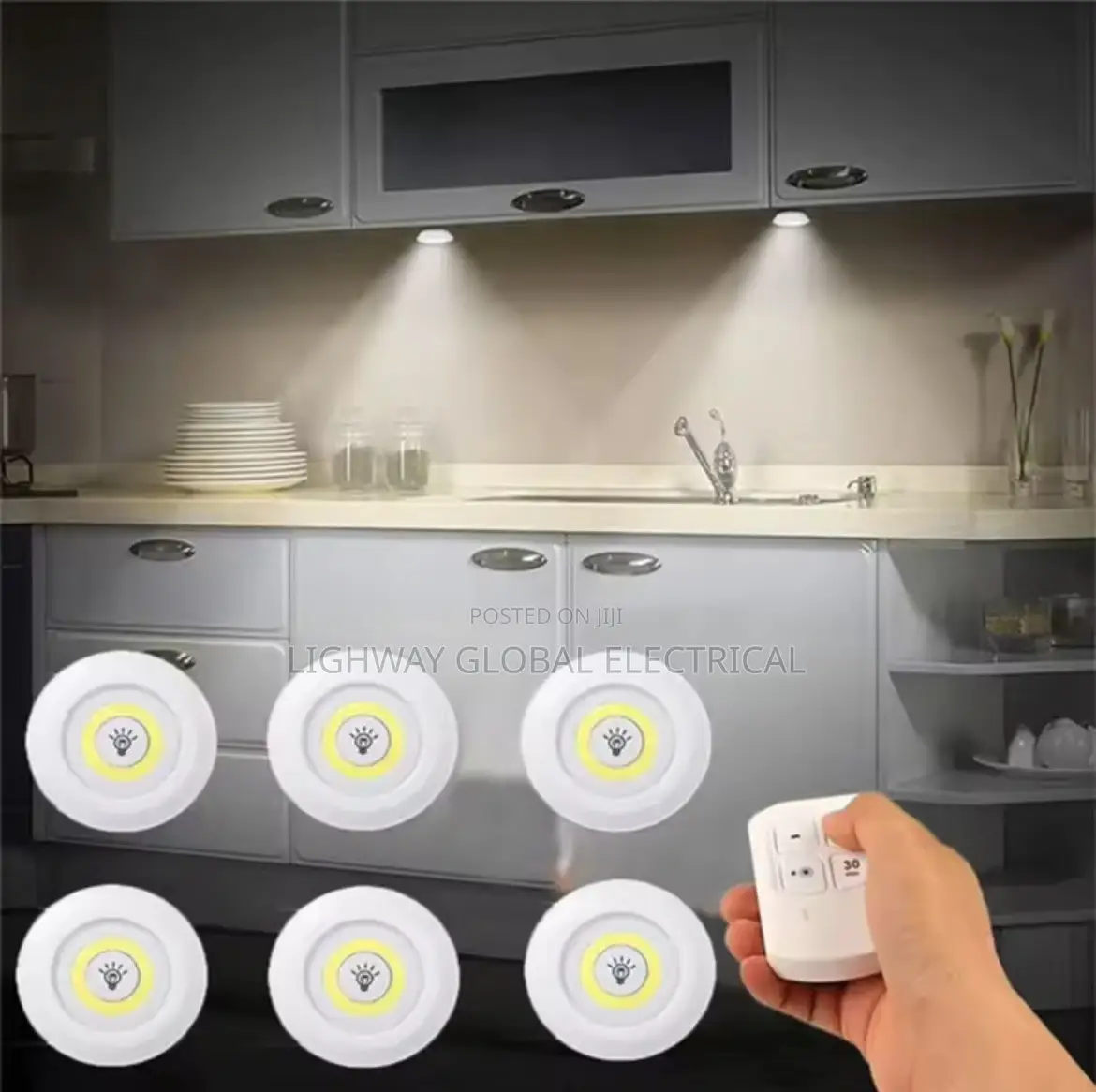 Battery Operated Led Under Cabinet Touch Sensor Closet Wire Less Light