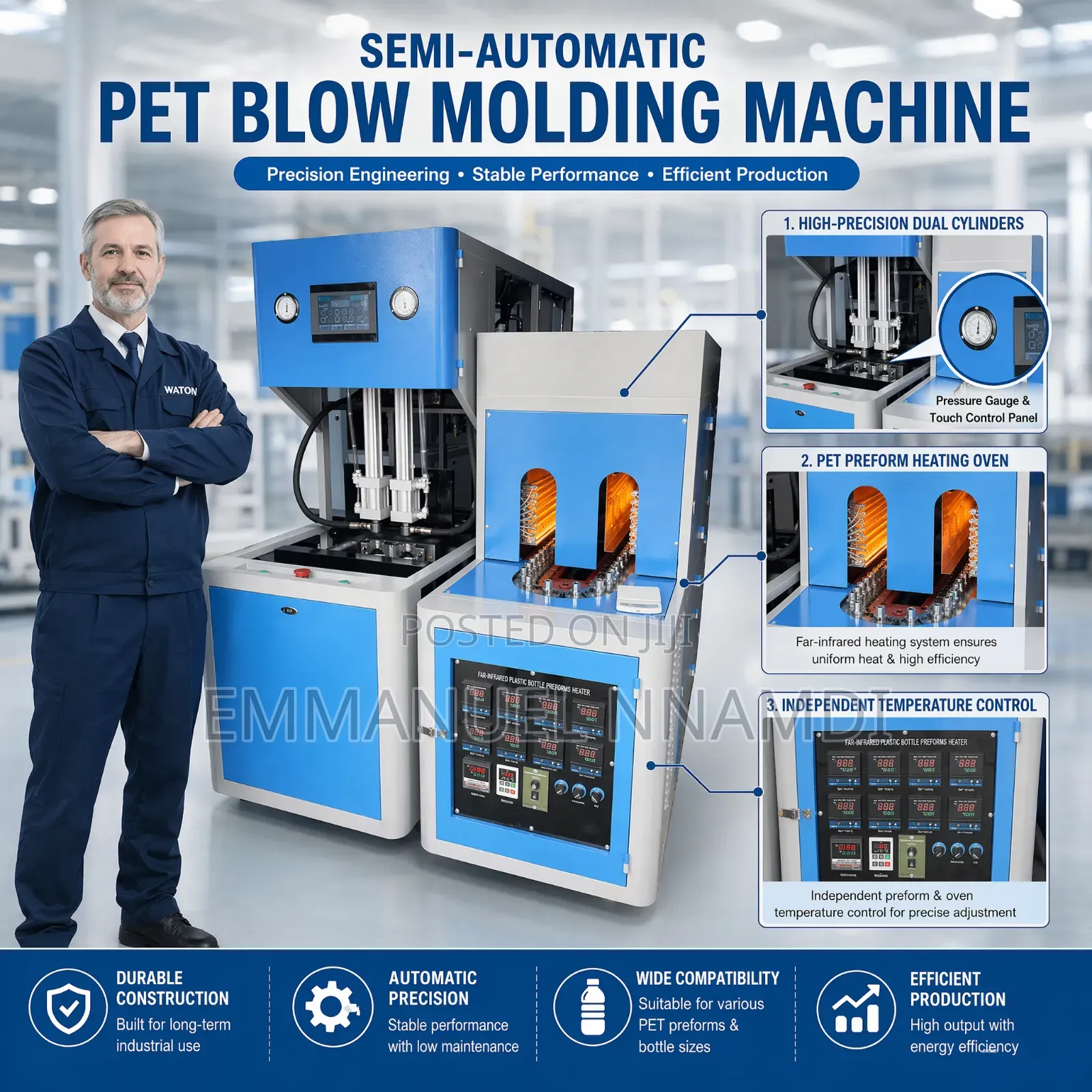 Semi-Automatic Bottle Blowing Machine
