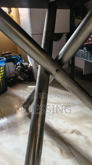 Marble Pattern Dinning/Study Tables With Stainless Crossed Legs