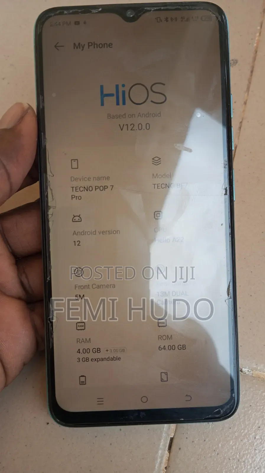 Tecno Pop 7 Pro 64 GB Blue