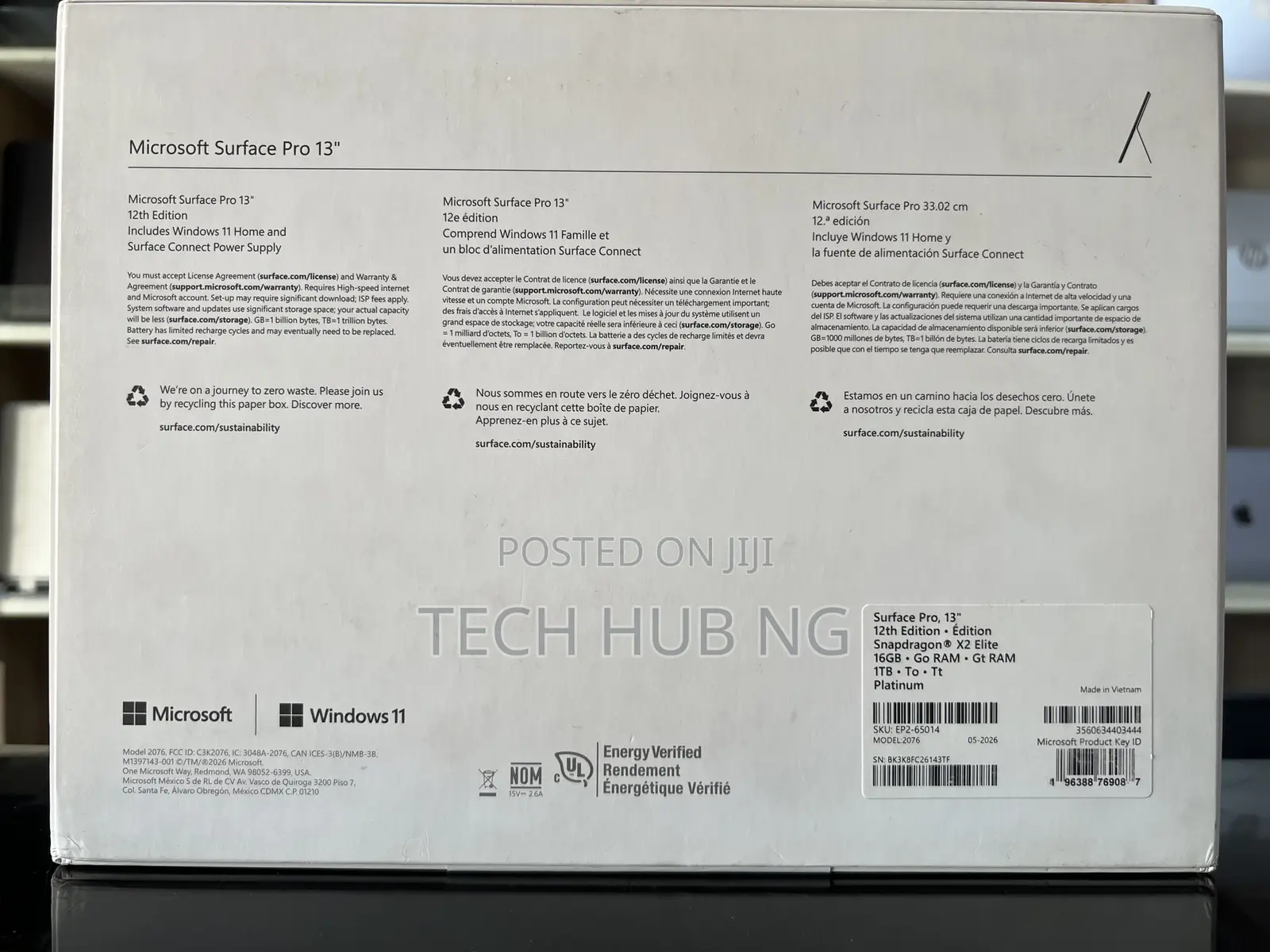 New Microsoft Surface Pro 1 TB Silver