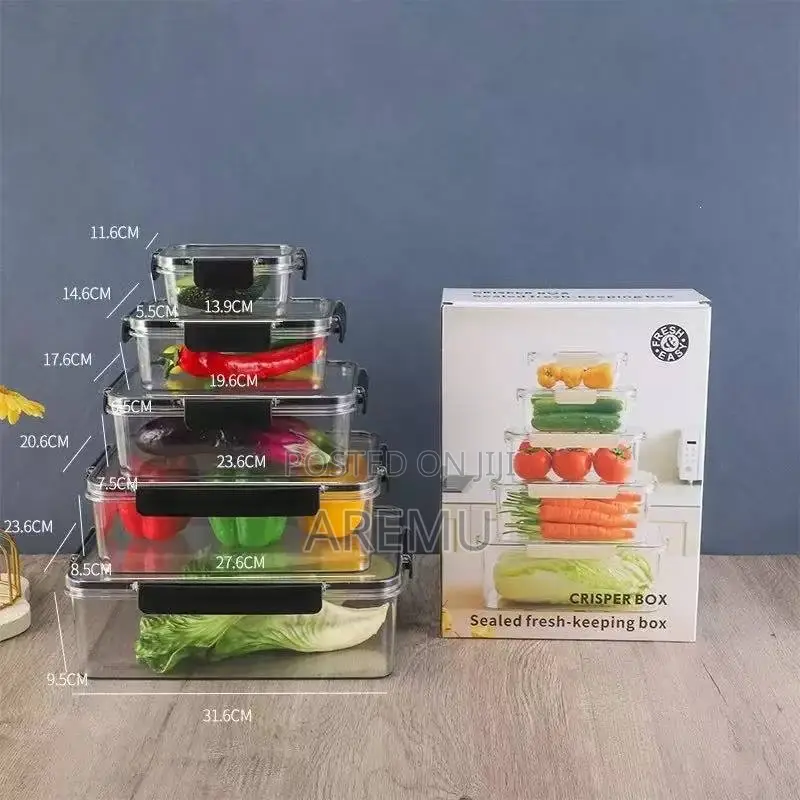 5pcs Acrylic Food Storage Containers