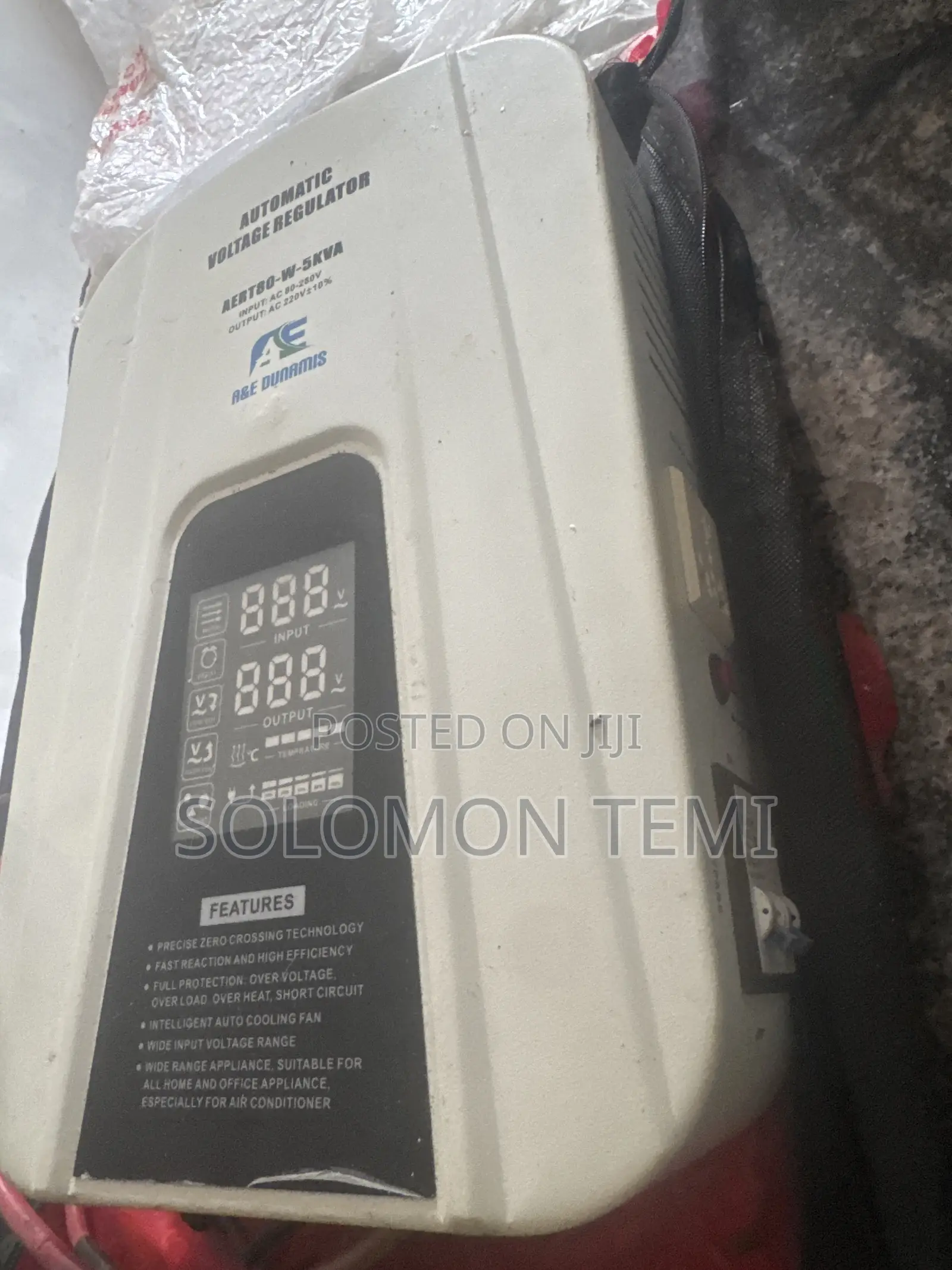 A&E Dunamis 5KVA Automatic Voltage Regulator (Stabilizer)