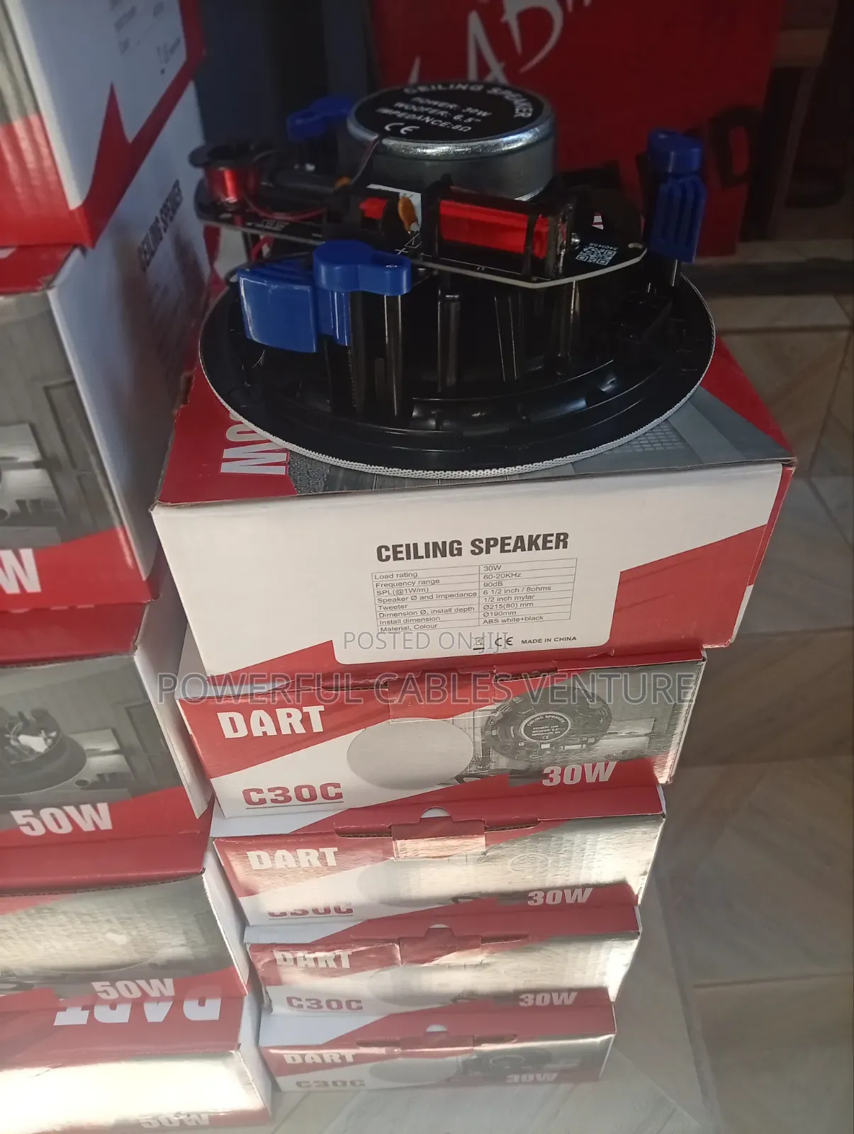 Dart 6.1/2-Inch 30W Coaxial Ceiling Speaker