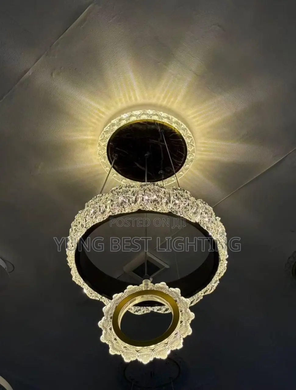 Modern Single Dropping Crystal Chandelier