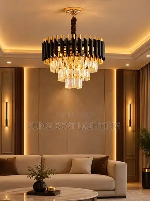 Modern LED Crystal Diamond Chandelier