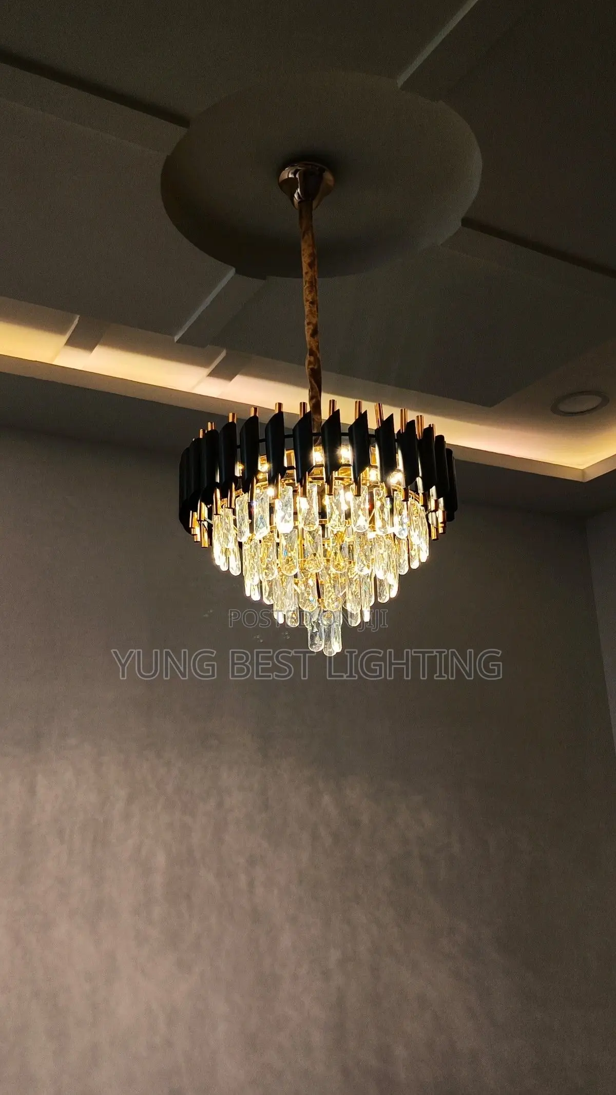 Modern LED Crystal Diamond Chandelier