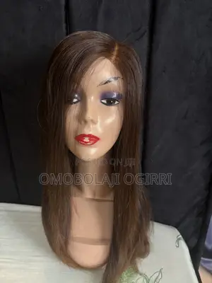 16-Inch Human Hair Bone Straight Wig With 5×5 Closure