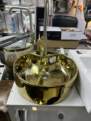 Gold Countertop and Pedicure Basin