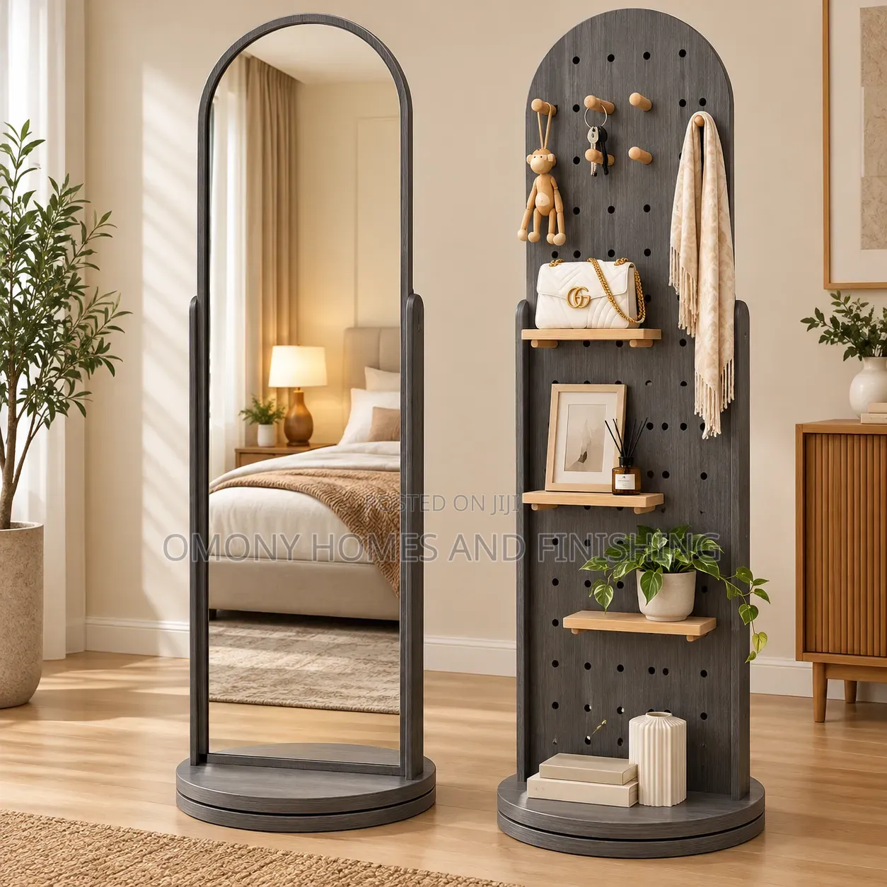 Mirror With Back Shelves