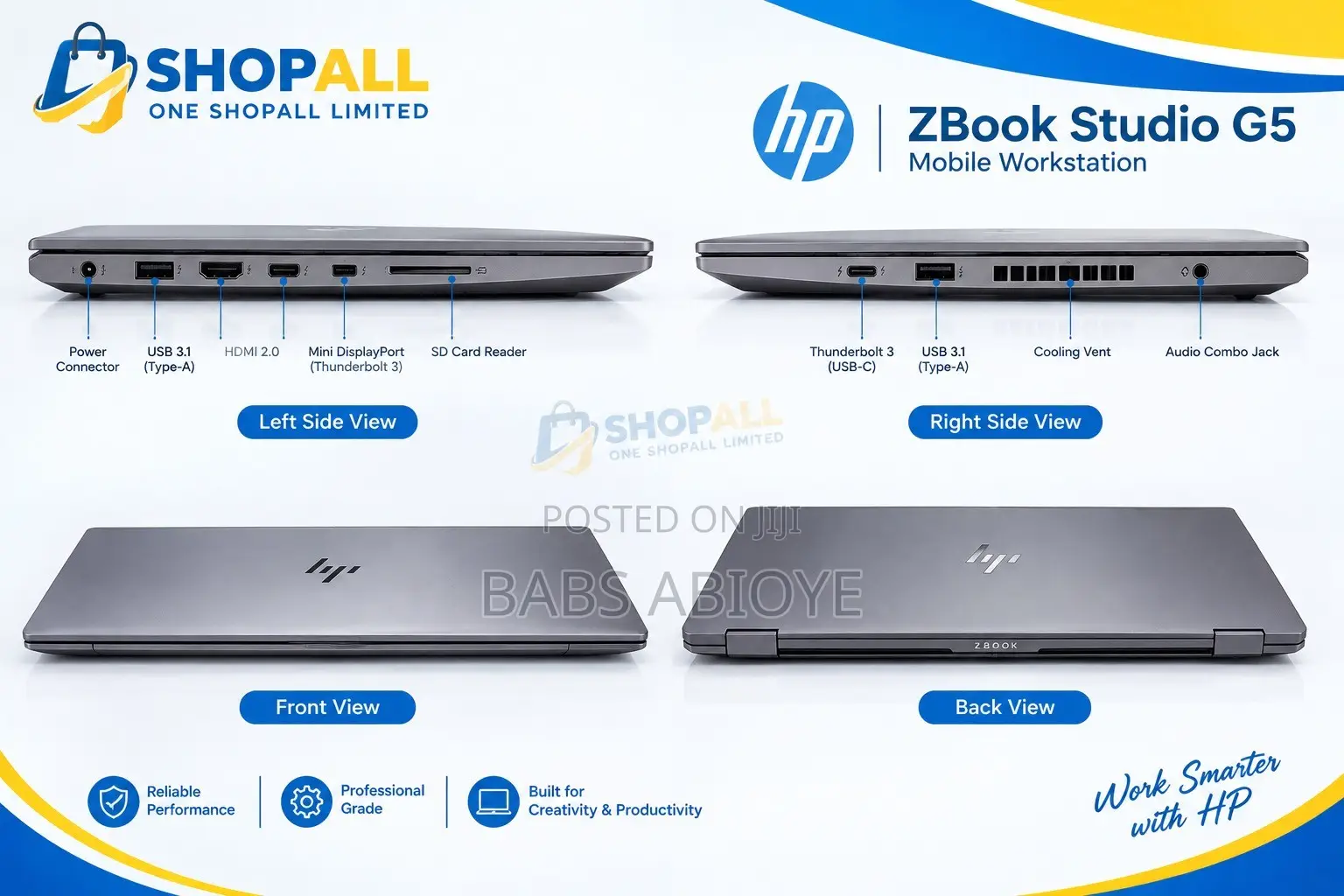 Laptop HP ZBook Studio G5 16GB Intel Core i7 SSD 512GB