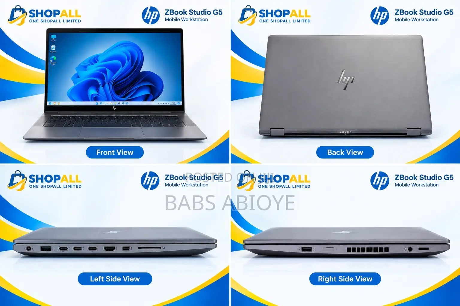 Laptop HP ZBook Studio G5 16GB Intel Core i7 SSD 512GB